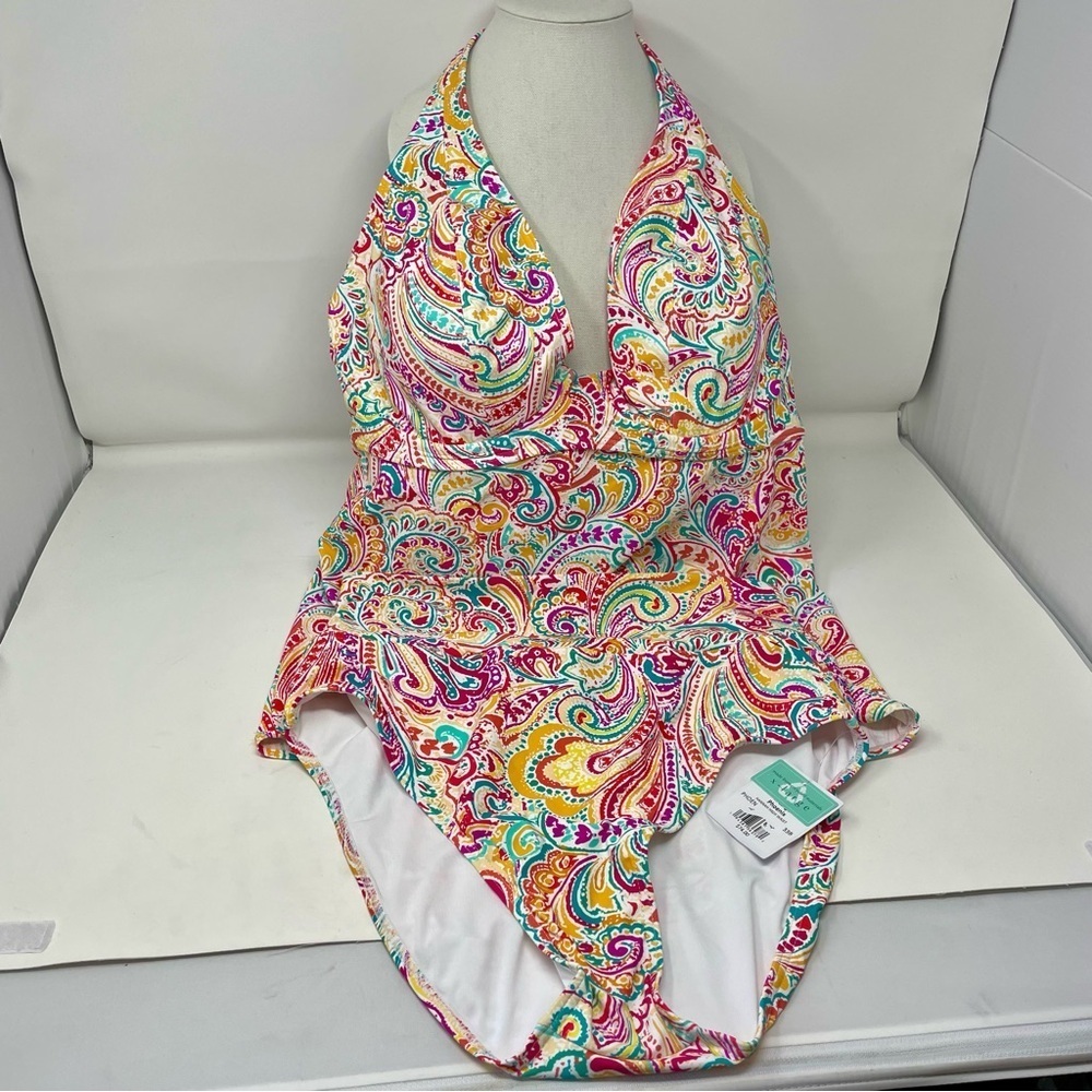 NWT Sunset Phoenix Hannah high waisted bottom XL & Tankini top 38E.